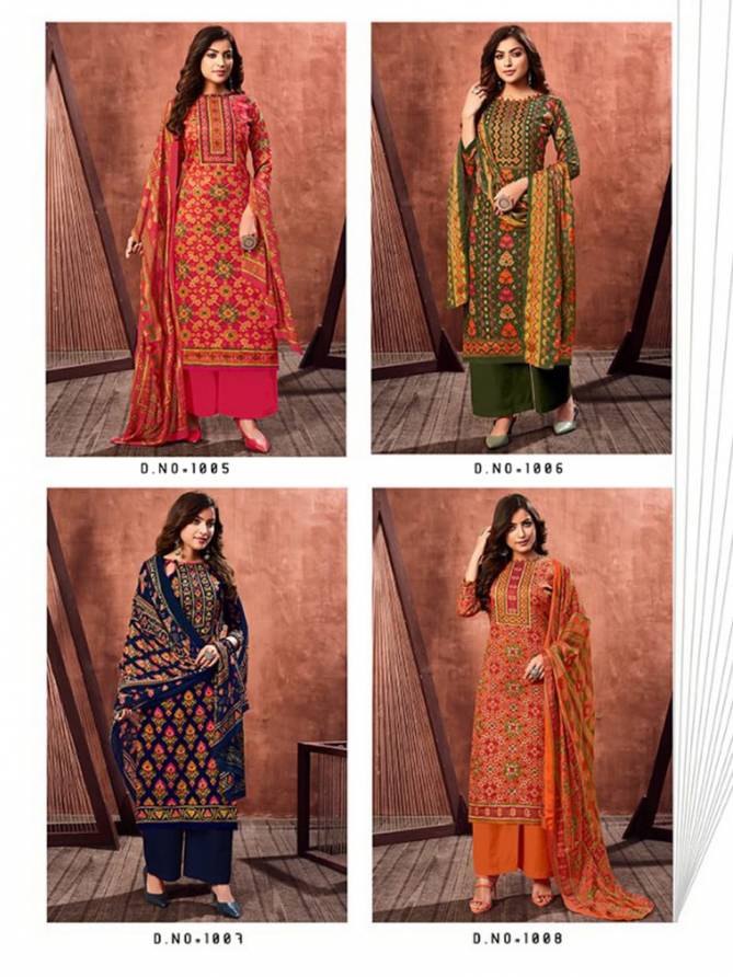 Anita Bandhej Fancy Regular Wear Digital Printed Designer Pure cambric cotton Dress Material Collection
